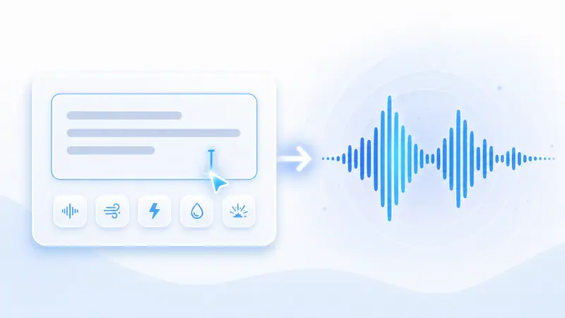 Entering a sound effect description
